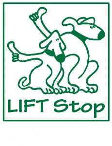 LIFT Stop sign Dogs and Text same width